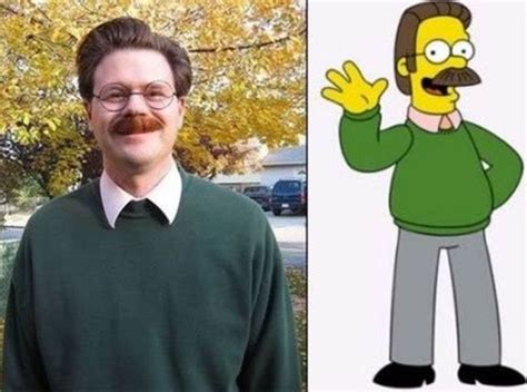 simpsons mustache guy|ned flanders real life.